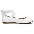 thumbnail image 3 of Mary Jane Shoes For Women Ladies Ballet Flats Closed Toe Flats with Elastic Crossed Ankle Strap, 3 of 4
