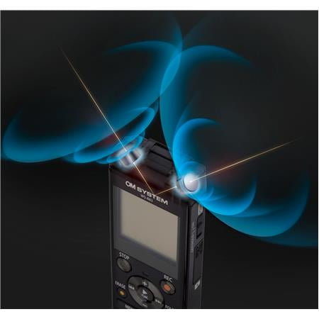 OM System - WS-883 Digital Voice Recorder - Black