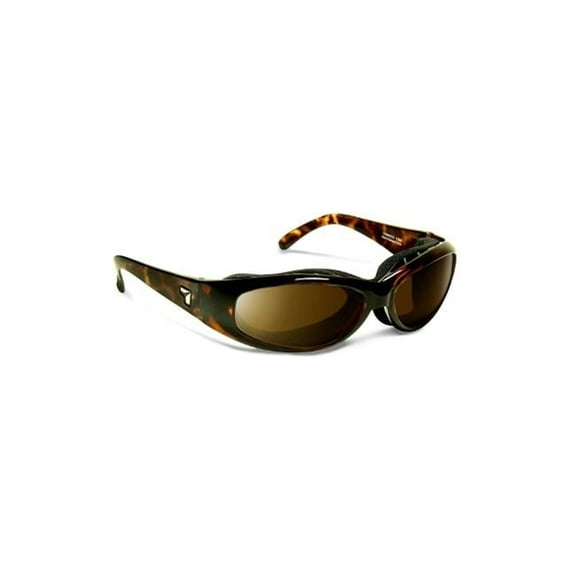 7 Eye Air Shield Chubasco Sunglasses,SharpView Polarized Copper Lens,Dark Tortoi