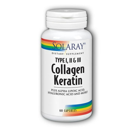 Solaray Collagen Keratin Type I, II, & III Capsules, 60 Ct