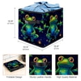 thumbnail image 3 of Starry Sky Frog Large Capacity Foldable Storage Baskets with Handle, 10.8"x10.5"x10.6", Toy Storage Cube Organizer Storage Containers, 3 of 6