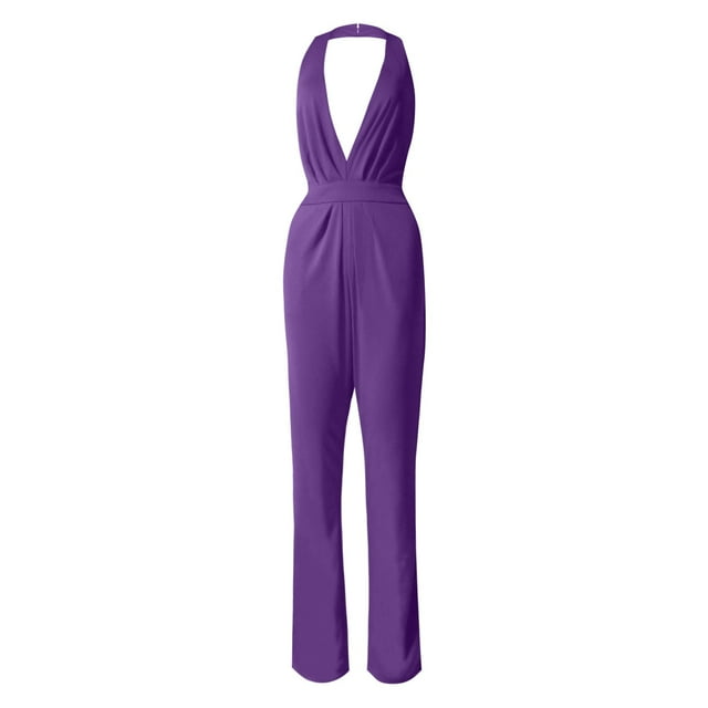 TSADFHJI Womens Skirts Short Solid Color Jumpsuit Straight Pants Simple and Exquisite Design Xxxl Purple