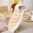 thumbnail image 4 of Manta para mascotas Manta gruesa y cálida para perros con capucha y gorro Pijama de lana para perros pequeños y abrigo de invierno Manta con capucha Albornoz para perros Secado de perros, 4 of 6