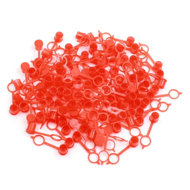 Unique Bargains M6 Embout en Caoutchouc Rouge Raccord Graisse Capuchon Anti-Poussière Vis de Purge pour Voiture 100 Pcs