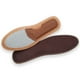 thumbnail image 2 of 1 par de plantillas transpirables para zapatos, cómodas plantillas de piel de vaca que absorben el sudor, plantillas de tela antideslizantes, color marrón topo, talla 45-46, 2 of 7