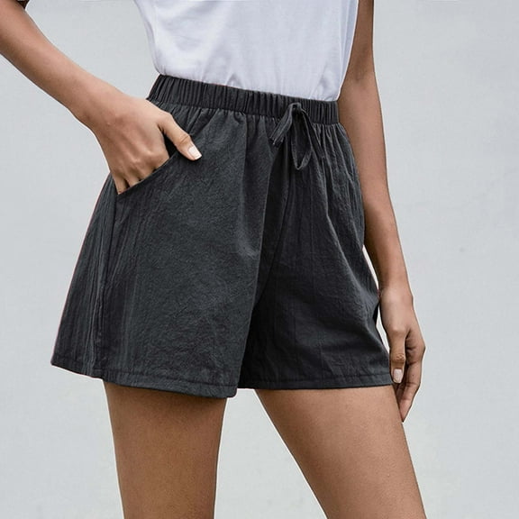 Pxiakgy Women Solid High Waist Cotton And Shorts Pants Casual Beach Shorts Womens Shorts Shorts for Women Size:S-3XL