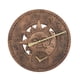 thumbnail image 1 of Reloj de pared ,8 pulgadas, resistente al agua con pantalla de temperatura, estatua decorativa de resina solar, relojes colgantes para patio,, 1 of 8