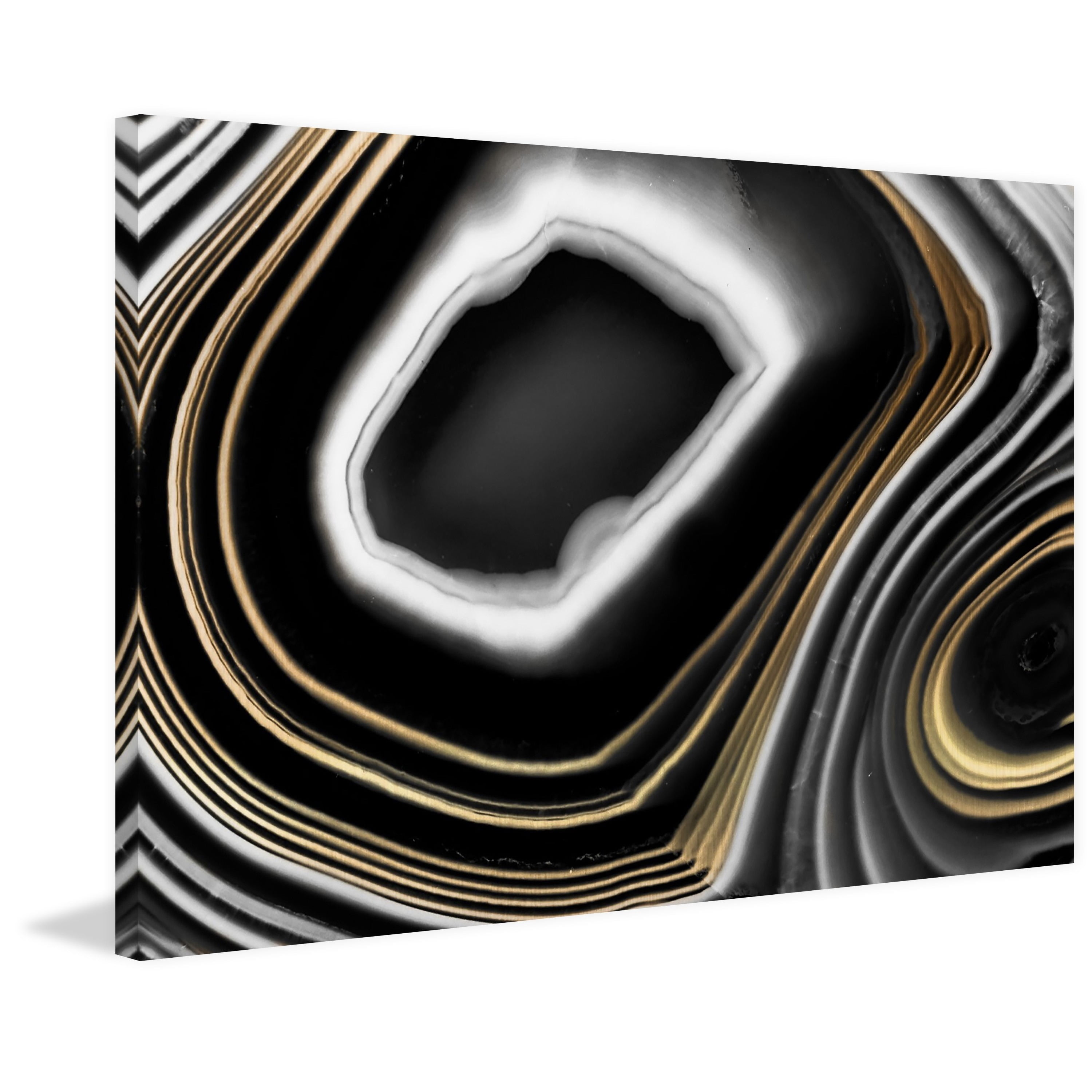 Marmont Hill - "Gold Layers" Painting Print on Wrapped Canvas