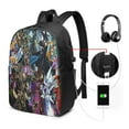Kids Yu Gi Oh Backpack for Boys&Girls Bookbags with USB Charging Port
