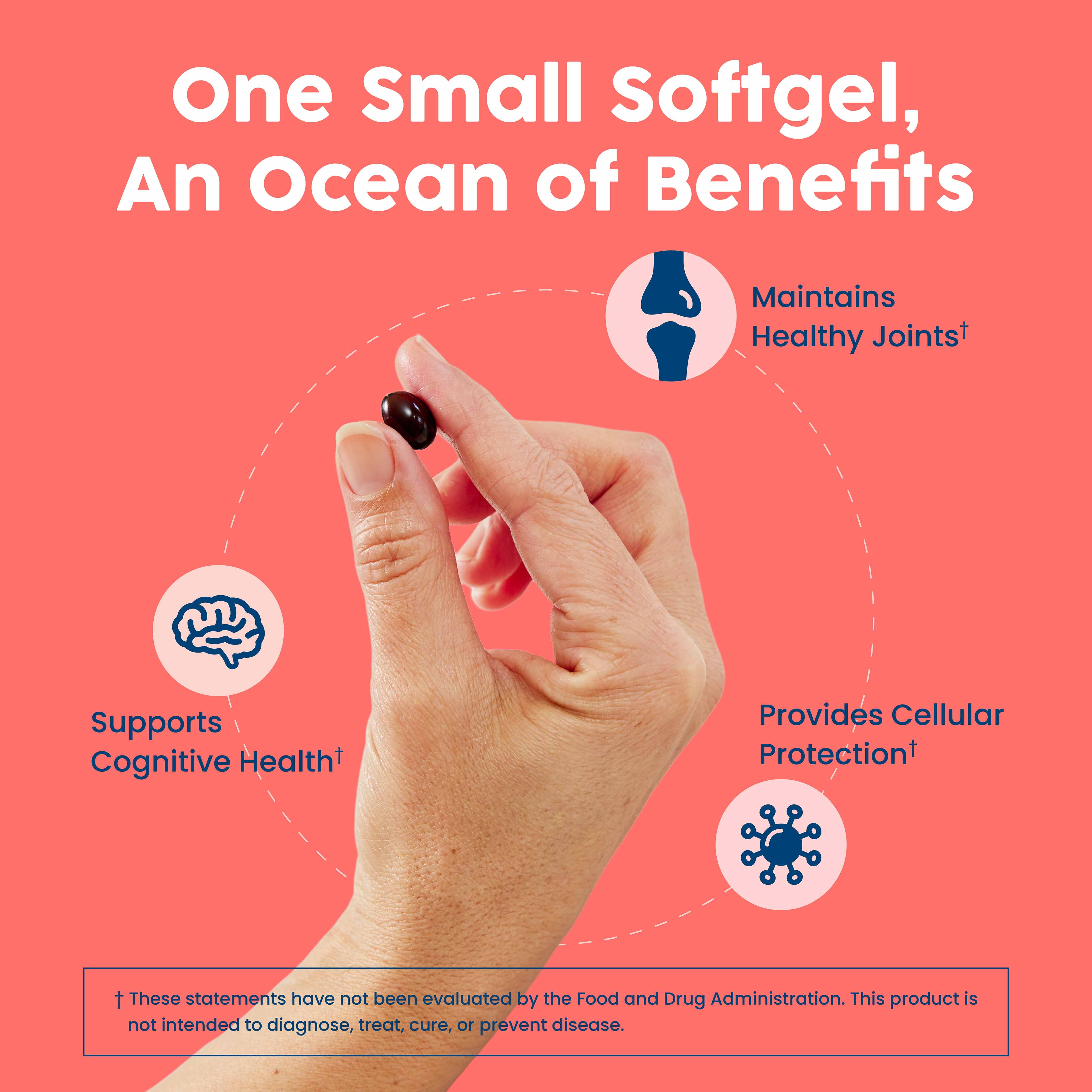 NativePath Antarctic Krill Oil 500mg, Omega-3 EPA and DHA with Astaxanthin, 60 Softgels