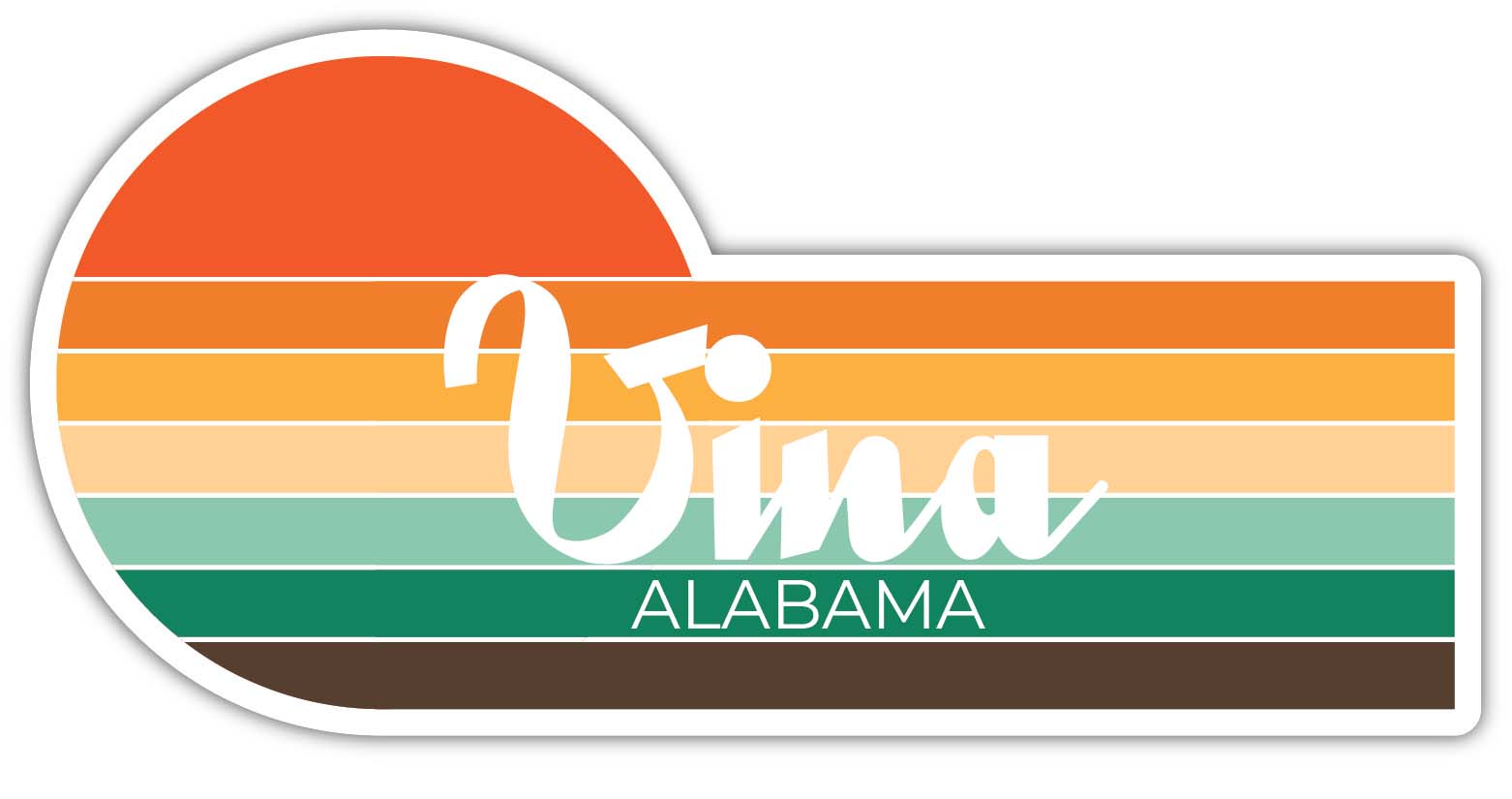 Vina Alabama 125 x 2.25 Inch Fridge Retro Vintage Sunset City