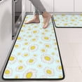thumbnail image 2 of Kitchen Rugs Sets Of 2,Light Blue Daisy Flower Pattern Anti Fatigue Kitchen Mat Rugs Non Slip Washable,Decorative Kitchen Floor Mats for Kitchen,Sink,Laundry,17"x47"+17"x47", 2 of 5