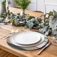 thumbnail image 2 of Brown Geometric Round 15 Inch Placemats Set of 4, Stripes Boho Spring Flowers Pastoral Country HeatResistant Non Slip Place Mats for Dining Table, Wipeable Braided Kitchen Table Mats for Housewarming, 2 of 9