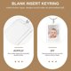 thumbnail image 3 of 10pcs Blank Insert Photo Picture Frame Split Ring Keychain, 3 of 4