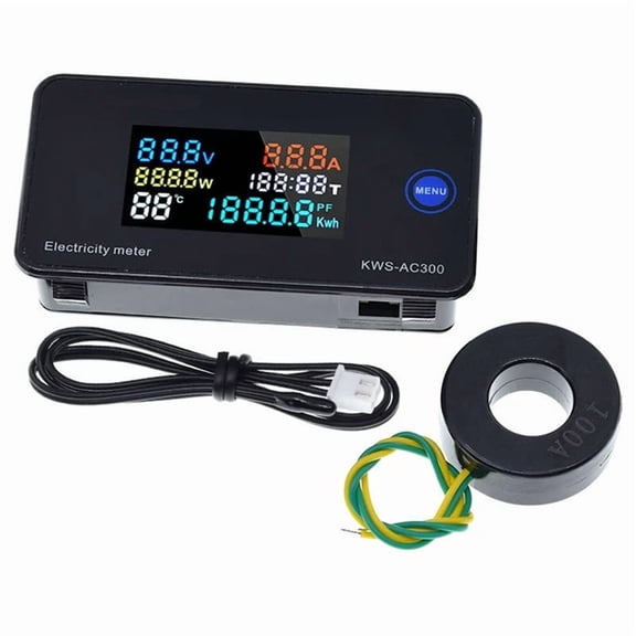 KWS-AC300 Digital Voltmeter AC 50-300V Voltage 45-65Hz Power Energy Meter LED AC Wattmeter 0-100A Detector