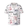 thumbnail image 3 of Goofa Cute Magic Bunny Printed Men's Casual Short-sleeved Shirt,Lightweight Breathable Button-down,Summer Casual men's top,Versatile Fashion shirt-, 3 of 7