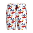 thumbnail image 4 of Wukai Cartoon Helicopter Men’s Short Pajama Pants With Pockets Soft Sleep Pj Shorts for Men-4X-Large, 4 of 6