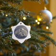 thumbnail image 7 of 3drose, Upside down Cat, 3 inch Snowflake Porcelain Ornament, 7 of 7