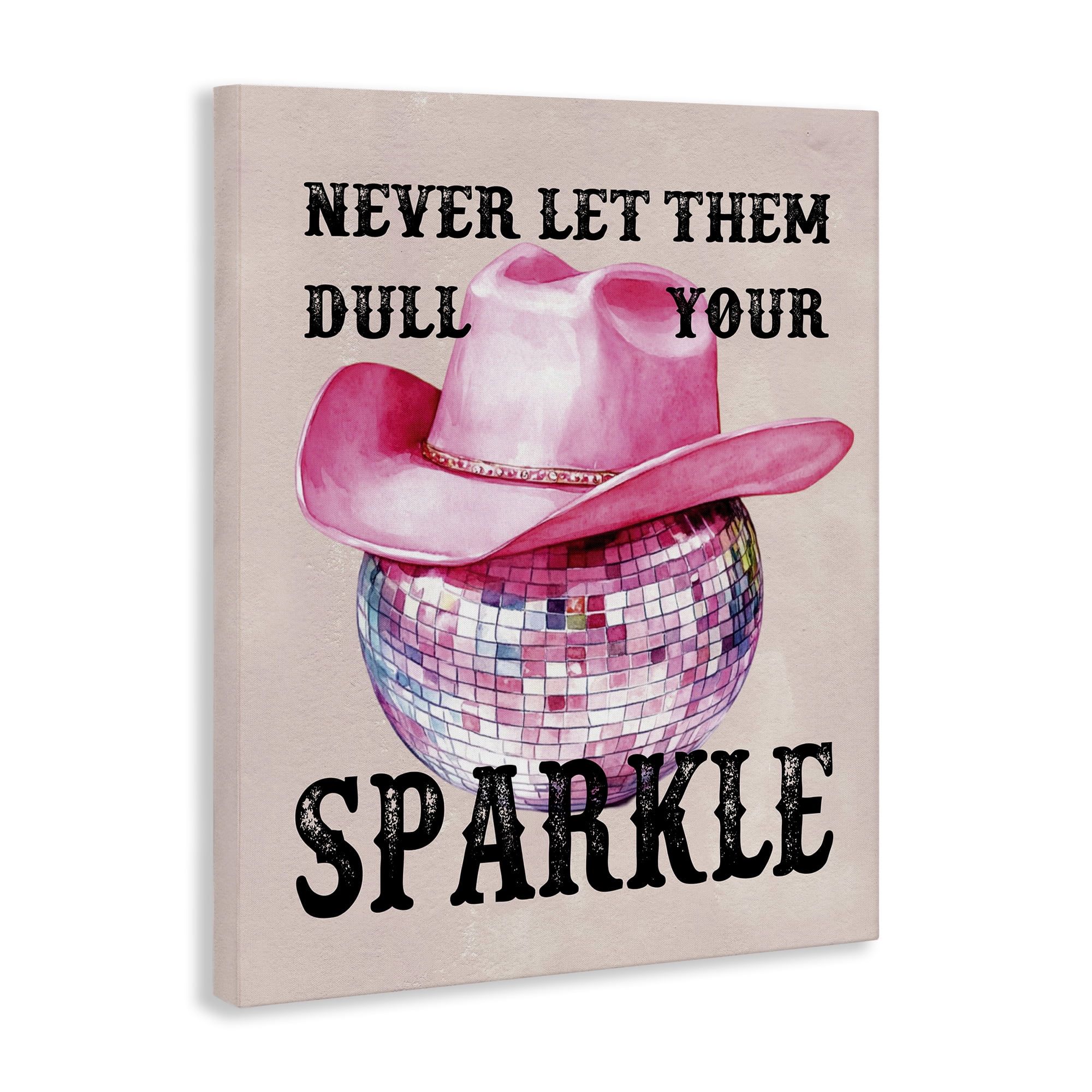 Stupell Industries Don't Dull Your Sparkle Fashion Painting Wrapped Canvas Art Print Wall Art, 16 x 20