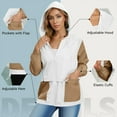 thumbnail image 5 of MaFYtyTPR Rainproof Jacket for Women Fashion Waterproof Lightweight Zipper Hooded Jacket with Pocket and Storage Bag Beige XXL, 5 of 5