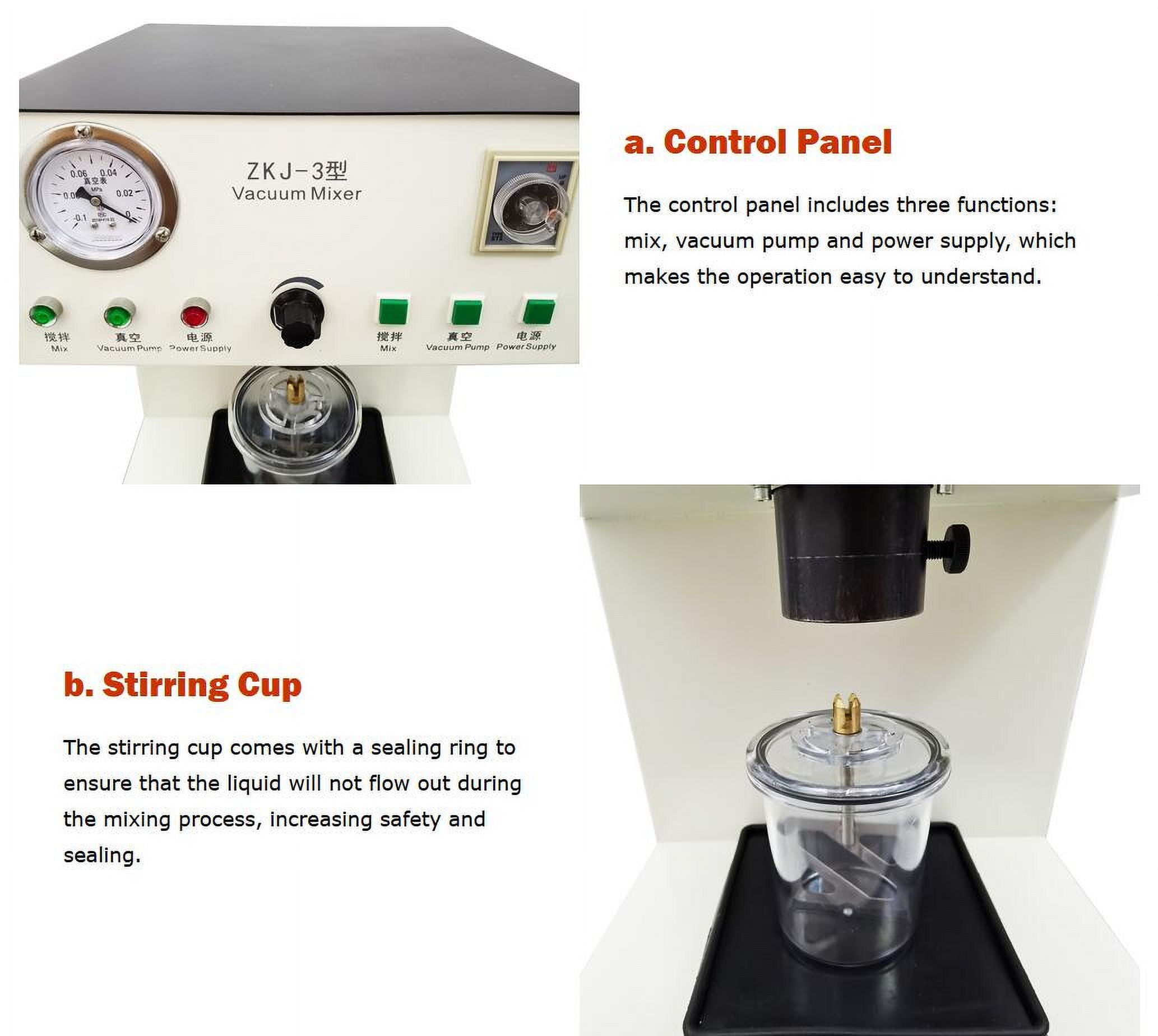 Automatic Gypsum Vacuum Mixer AGAR Mixing Machine Built-in Vacuum Pump
