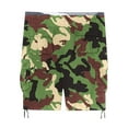 thumbnail image 4 of WTOBBY Men's Camouflage Work Shorts for Summer, Loose Casual Fit, Large Size with Multiple Pockets, 5-Inch Mid-Length, Belt-Free Comfort, Ideal for Outdoor Activities,Dark Green L, 4 of 5