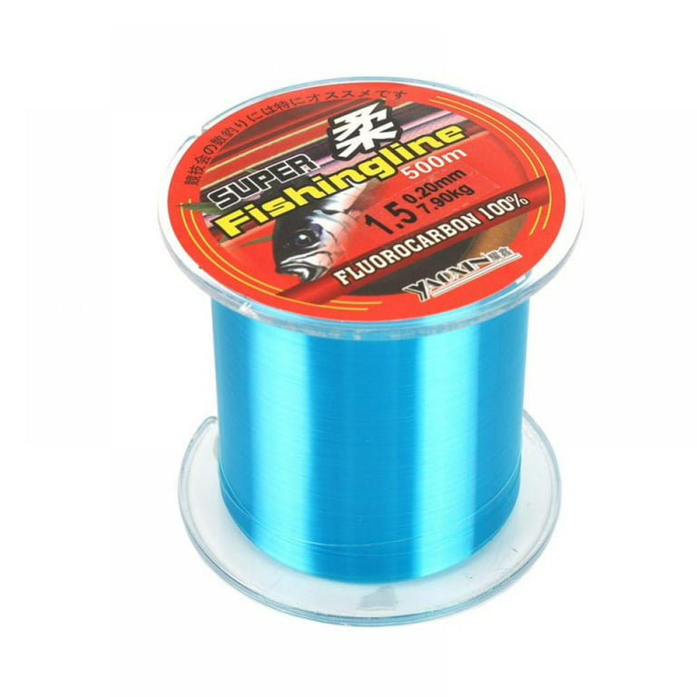 500 Meters Fishing Line, Blue Fluorocarbon Fishing Wire Nylon