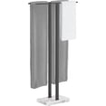 thumbnail image 1 of Standing Towel Rack Towel Rack Stand with Marble Base for Bathroom Floor SUS Stainless Steel Brushed Finish BTH, 1 of 9