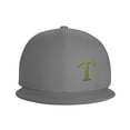 thumbnail image 3 of ZICANCN Alphabet T Pattern Baseball Caps, Trucker Hats for Men And Women, Adjustable Breathable Flat Caps, Gray, 3 of 6