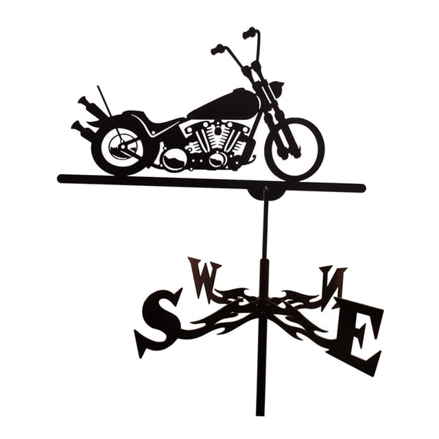 Veleta de material acero inoxidable de motocicleta, granja Retro Veleta de jardín Patio de jardín fácil de utilizar e instalar Zulema Veleta de acero