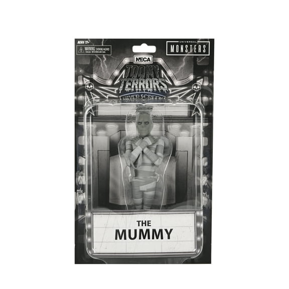 Universal Monsters 6" Black and White The Mummy Toony Terrors Action Figure, by NECA