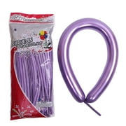 Wirlsweal 100 Balloons Long Metallic Balloons for Twisting Magic Balloons for Birthdays Wedding Party Decorations Multicolor(Purple)