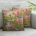 thumbnail image 3 of PIKWEEK Chinoiserie Throw Pillow Covers Chic Asian Scenic Pillow Cover Pagoda Kelly Green and Pink Pillowcase Farmhouse Home Decorative Cushion Covers for Sofa Bedroom, 3 of 5