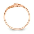 thumbnail image 2 of Solid 14k Rose Gold VS Diamond heart Ring Band Size 7.5, 2 of 6