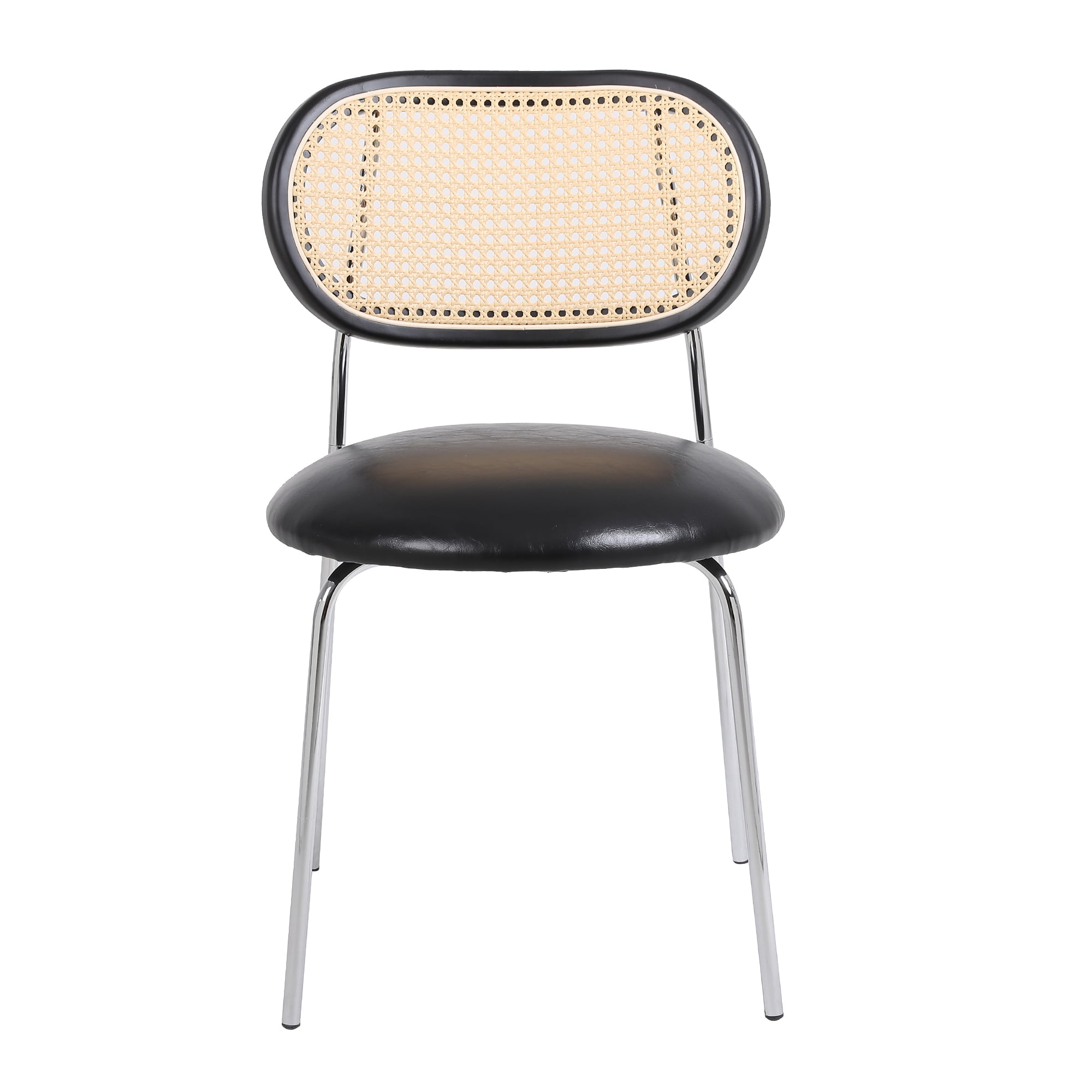 YYAo Modern Dining Room Chairs Set of 2, Dining Back Side Chair with Upholstered Rattan Backrest for Kitchen Living Room Wine Bar, Black YYAo Modern Dining Room Chairs Set of 2, Dining Back Side Chair with Upholstered Rattan Backrest for Kitchen Living Room Wine Bar, Black