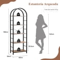 thumbnail image 2 of Librero,estantería Moderna con Arco Abierto,180 cm ibrero Minimalista de 5 Niveles,libreros organizadores,estantería Simple Adecuada para Dormitorio,Sala de Estar,Oficina,Invernadero,Cocina, 2 of 7