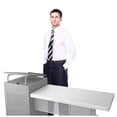 thumbnail image 2 of Oklahoma Sound® Edupod Teacher's Desk & Lectern Combo, Grey Hammer Tone, 2 of 4