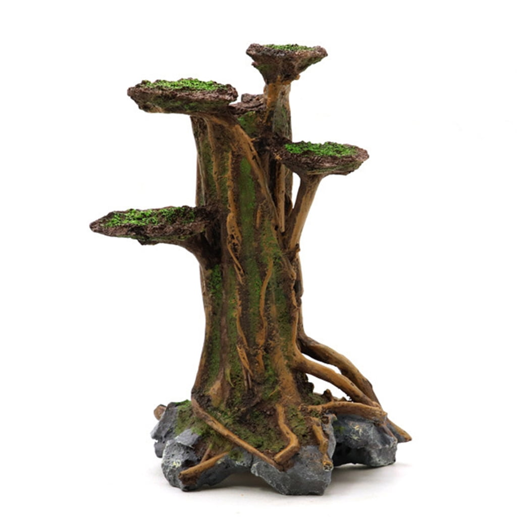 Resin Tree Trunk Simulation Bonsais Landscape Tree Trunk for Fish Tank DIY Decor