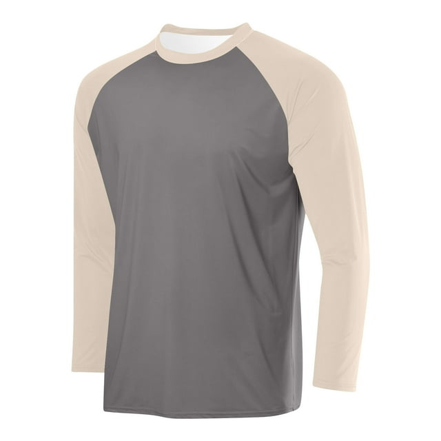 Chemises pour Hommes en Liquidation! Chemises à Manches Longues pour Hommes Chandail Décontracté Léger Col Rond Raglan en Maille Respirant Évacuant l'Humidité