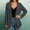 Dark Gray, variant on IUYRTFE Women's Open Front Long Sleeve Blazer Solid Color Casual Workwear Jacket