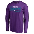 thumbnail image 2 of Men's Purple Charlotte Hornets We Are Iconic Collection Long Sleeve T-Shirt, 2 of 3