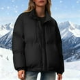 thumbnail image 2 of Kilaqueen Quilted Puffer Jacket for Women Long Sleeve Solid Color Full Zipper Padded Coat with Pockets 2025 Winter Warm Outerwear, 2 of 6