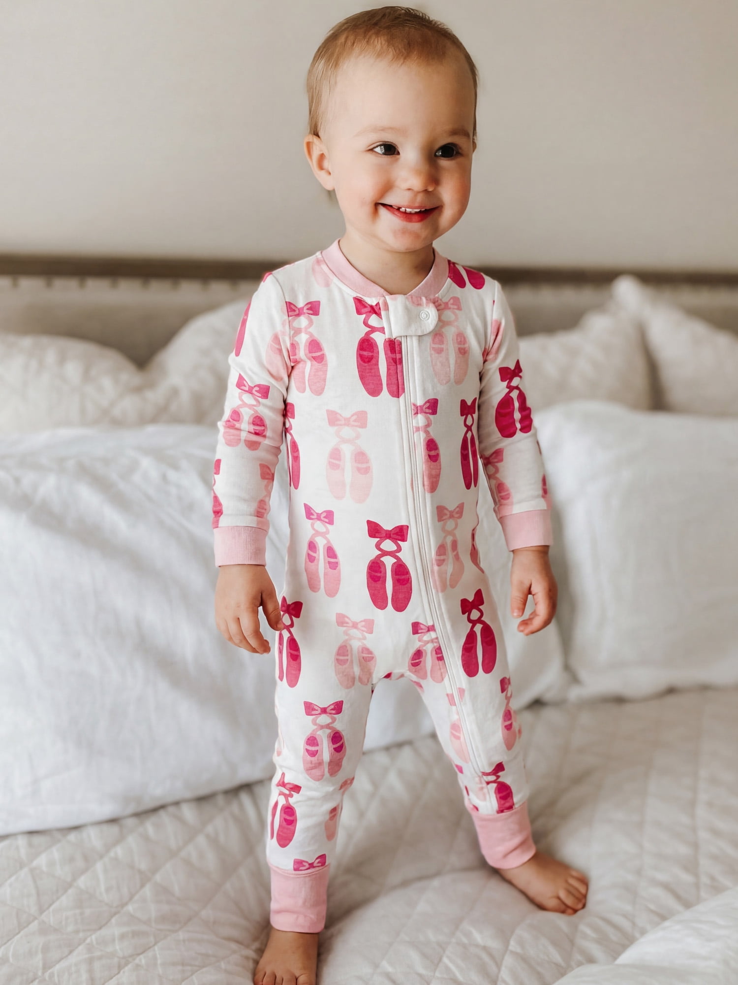 M+A by Monica + Andy Organic Cotton Gender Neutral Long Sleeve Baby One-Piece Pajama, Sizes Newborn - 24 Months