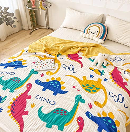 Cartoon Dinosaur Soft Blanket Double-layer Thickening Sofa Couch Throw Pads 