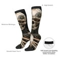thumbnail image 4 of Gaeub Cyber Skeleton With Tattoos Printed Design Socks Stretchy High Tube Socks for Men Women Teens , Softball Soccer Socks for Hiking, Sport, 4 of 6