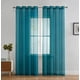 thumbnail image 1 of Cortina de ventana HLC.ME semitransparente de gasa, 2 paneles, 54 x 84 cm, color aguamarina, 1 of 9