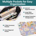 thumbnail image 3 of FORMRS Tote Bag for Women Quilted Large Capacity Travel Work Carry On Shoulder Handbag, Purple Clouds, 3 of 7
