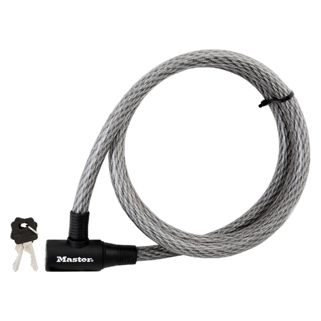 Candado de Cable Master Lock 8155D para Bicicleta con Llave, 1.8 m de Largo