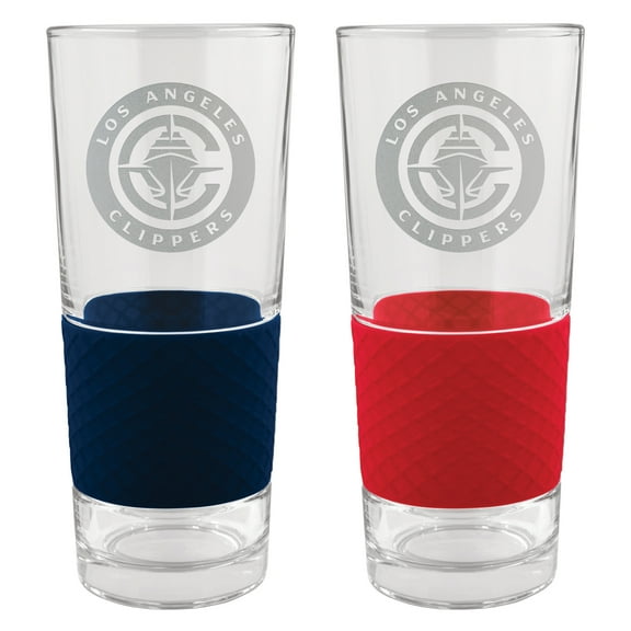 LA Clippers 22oz. Logo Score Pint Glass Two-Piece Set