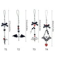 thumbnail image 3 of Halloween Gothic Punk Bat Phone Charm for Women Men Pendant Chain Bowknot Heart Lanyard Keychain, 3 of 9